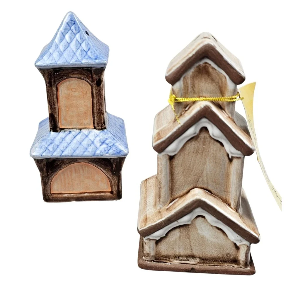 Possible Dreams‎ Judiths Garden Birdhouse Salt and Pepper Shakers 22480 2000 New